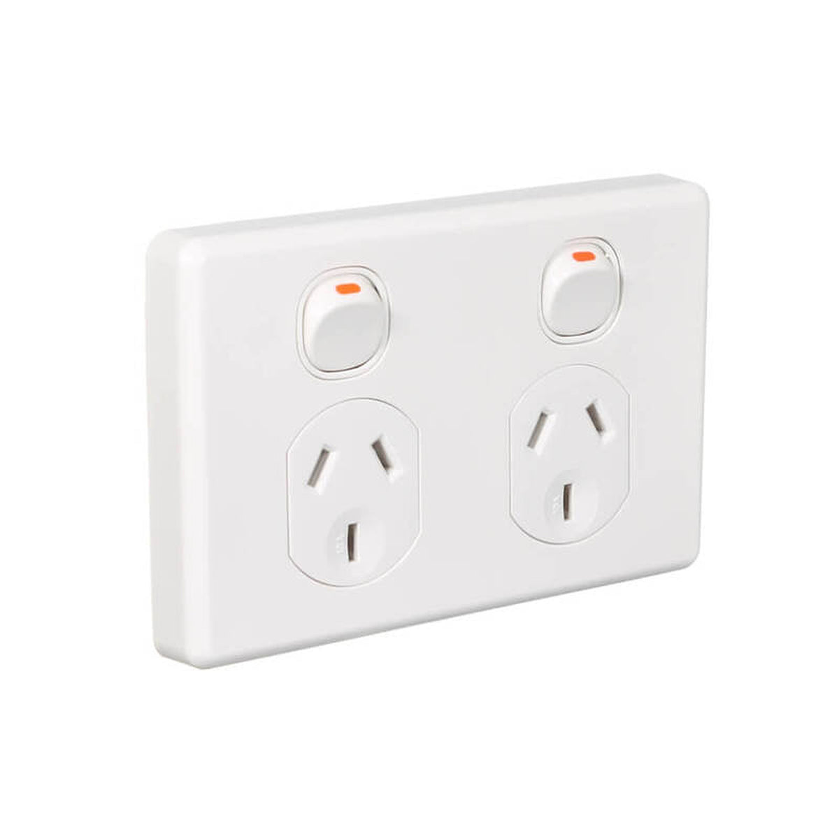 Clipsal Classic C2025D-WE double-pole double power point in White Electric