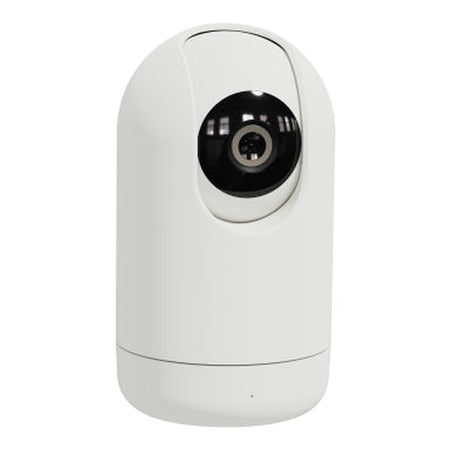 Clipsal Wiser CLP723419 indoor Wi-Fi camera in white - front angled view
