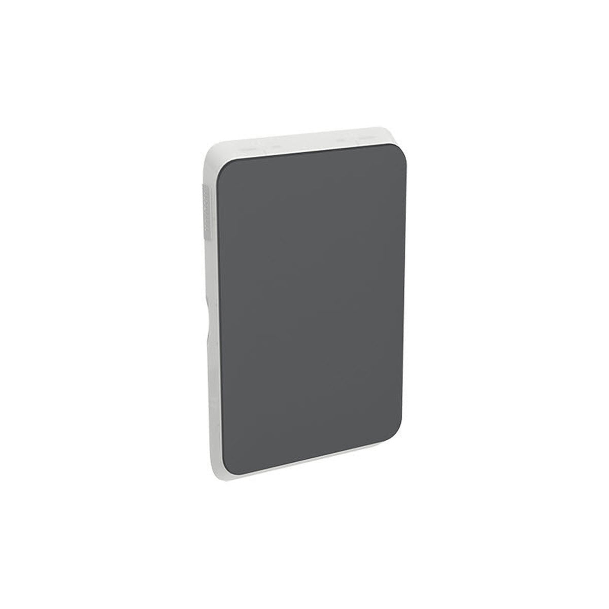 Clipsal Iconic 3040C-AN blank switch plate skin in Anthracite with translucent edges