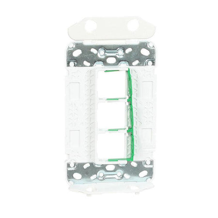 Clipsal Iconic 3 Gang Switch Grid Plate, Horizontal/Vertical Mount | White | 3043G