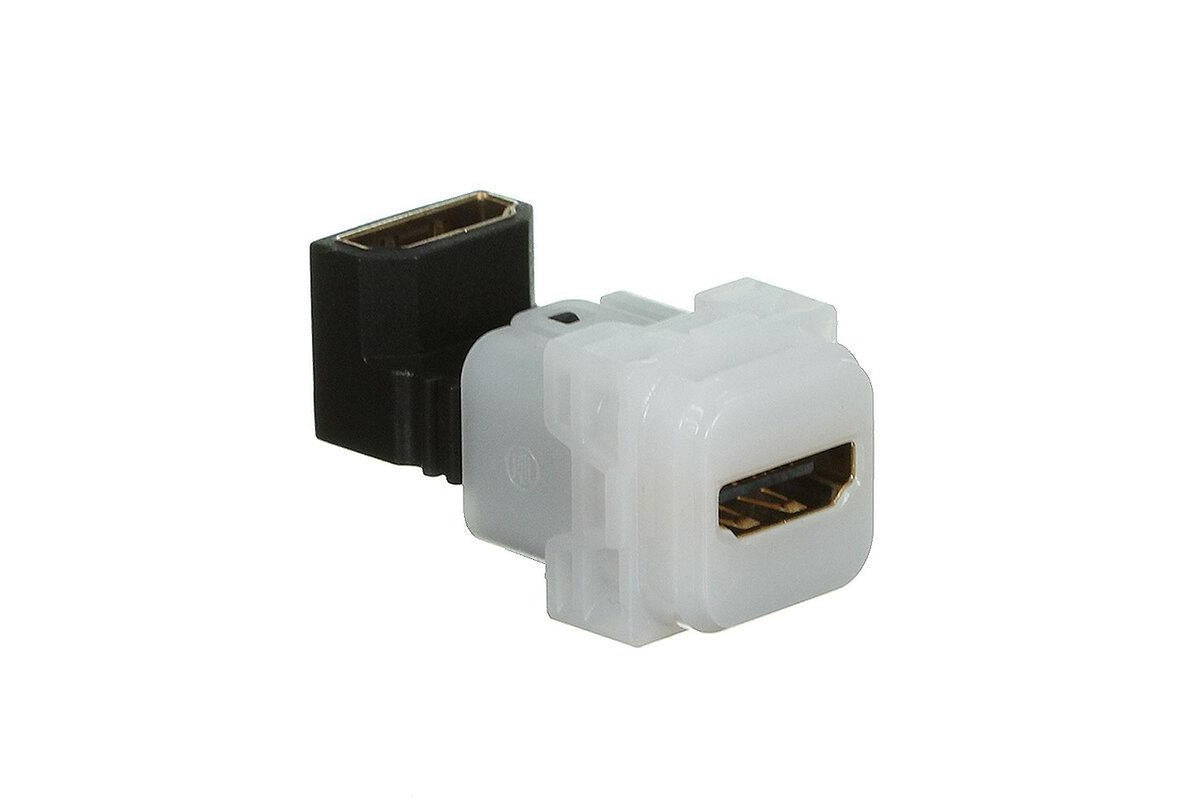 Clipsal Iconic 40HDMIA-TN translucent angled HDMI adaptor overview