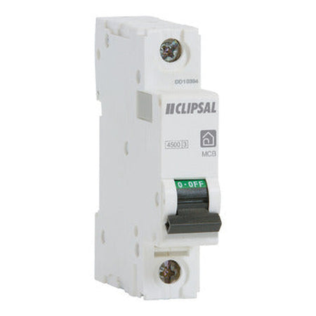 Clipsal Resi MAX Miniature Circuit Breaker 1 Pole 6A C Curve 4.5kA 240V | White | MCB4-106