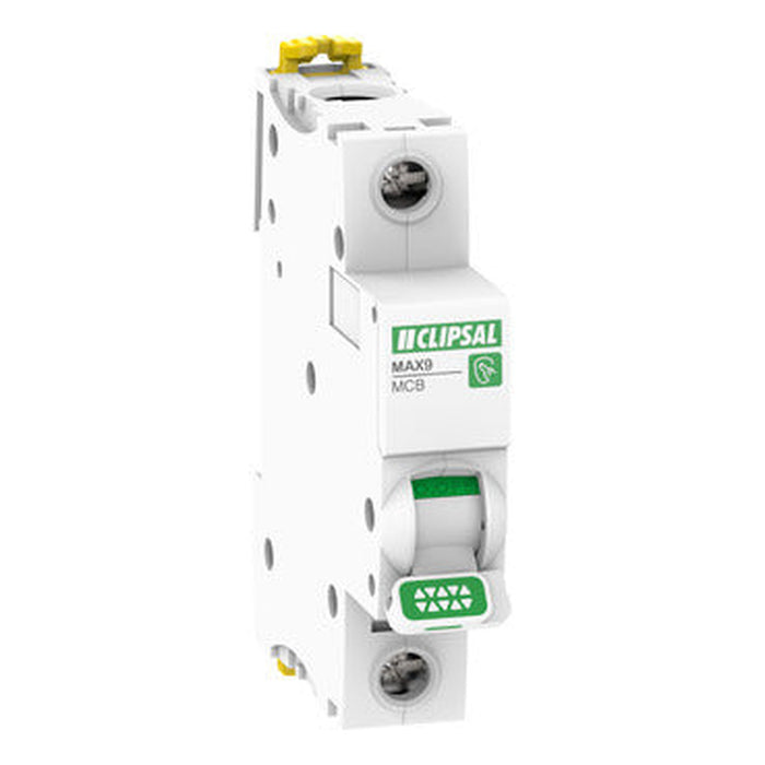 Clipsal MAX9 32A Single-Pole C-Curve 6kA Circuit Breaker | White | MX9MC132