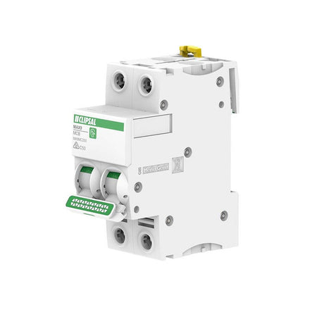 Clipsal MAX9 Miniature Circuit Breaker 2 Pole 50A C Curve 6kA | White | MX9MC250