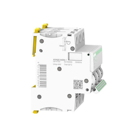 Clipsal MAX9 Miniature Circuit Breaker 3 Pole 40A C Curve 6kA | White | MX9MC340