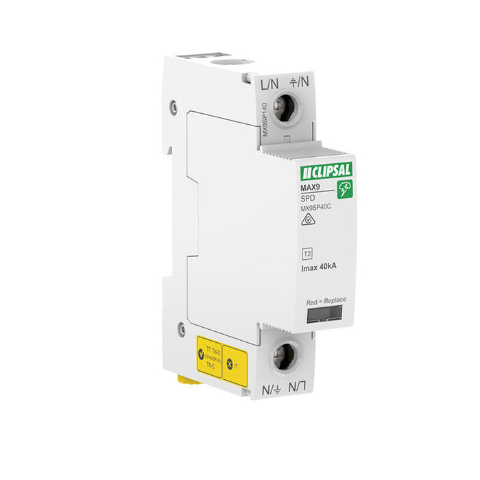 Clipsal MAX9 Surge Protection Device 1 Pole 40kA | White | MX9SP140