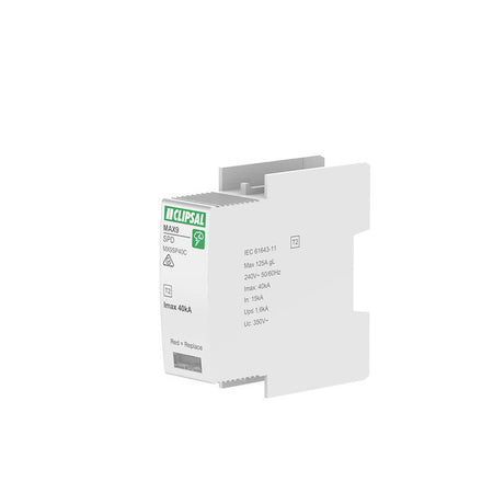 Clipsal MAX9 Replacement Surge Protection Cartridge SPD, 1P, 40kA | White | MX9SP40C