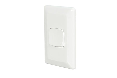Clipsal Prestige P2000 1 Gang Vertical Flush Switch 10A, 230/240V | White Electric | P2031VA-WE