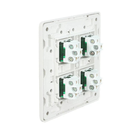 Clipsal Prestige P2000 4 Gang 10A Large Format Switch | White Electric | P2034/2VA-WE
