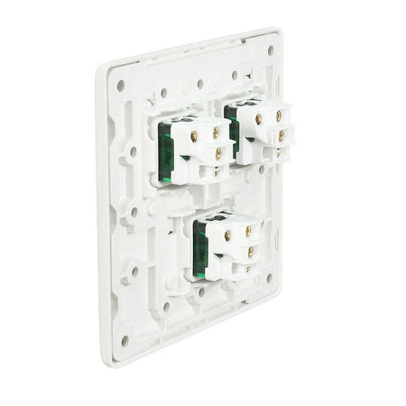 Clipsal Prestige 3 Gang Flush Switch | White Electric | P2033/2VA-WE
