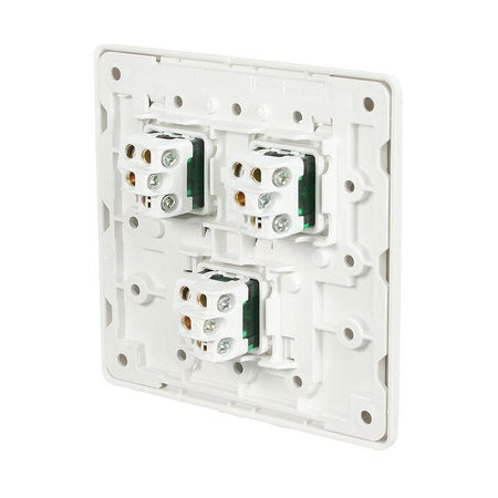 Clipsal Prestige 3 Gang Flush Switch | White Electric | P2033/2VA-WE