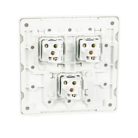 Clipsal Prestige 3 Gang Flush Switch | White Electric | P2033/2VA-WE