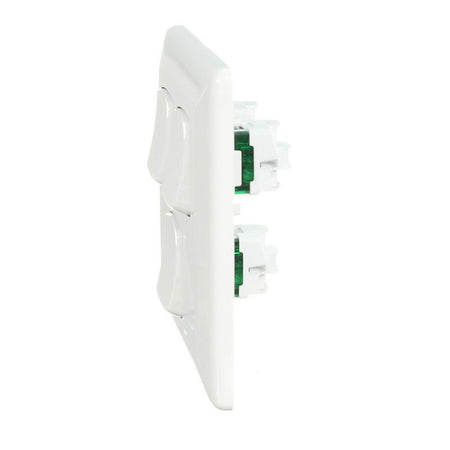 Clipsal Prestige 3 Gang Flush Switch | White Electric | P2033/2VA-WE