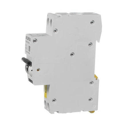Clipsal Resi MAX 10A Slim RCBO 1P+N 30mA Type A 4.5kA | White/Black | RCBE210/30S