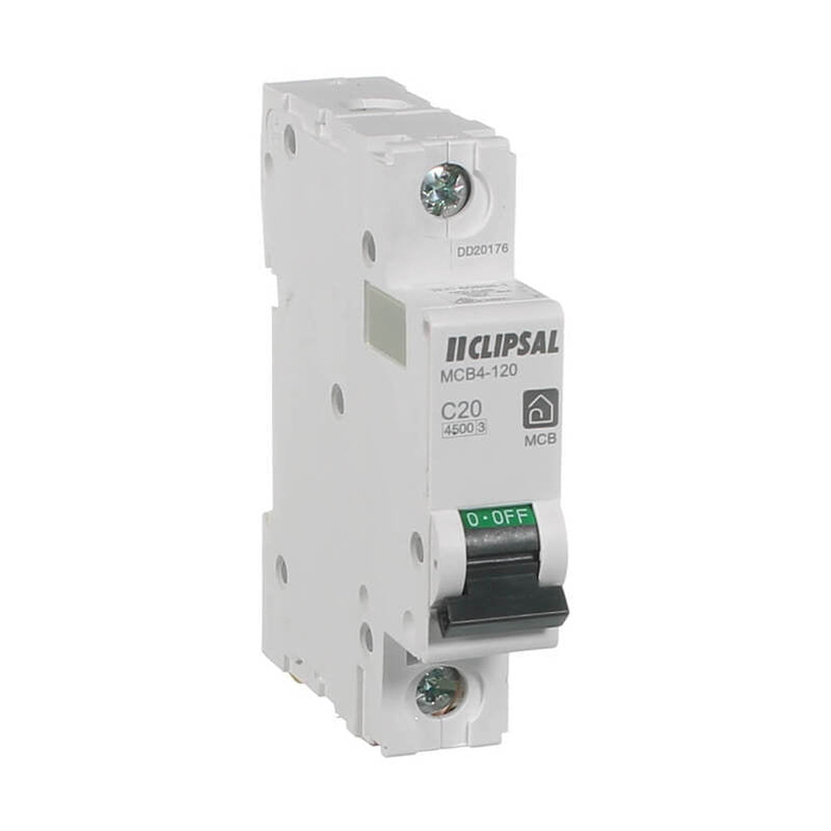 Clipsal Resi MAX MCB4-120 20A single-pole C-curve 4.5kA circuit breaker
