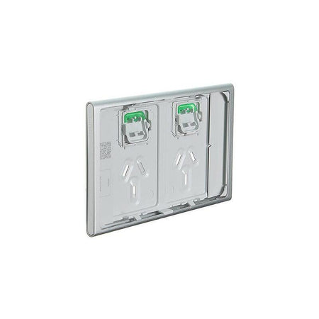 Clipsal Iconic Styl Double Power Point Skin | Silver | S3025C-SV
