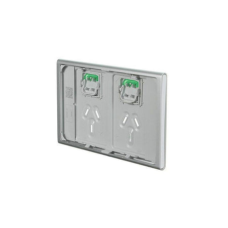Clipsal Iconic Styl Double Power Point Skin | Silver | S3025C-SV