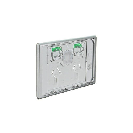 Clipsal Iconic Styl Double Power Point Skin with Extra Switch | Silver | S3025XC-SV