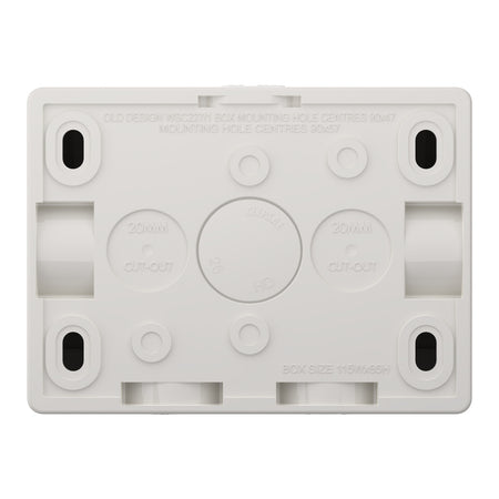 Clipsal Weathershield 15A Double Weatherproof Power Point IP54 | Chemical Resistant Grey | WSC227/2/15-RG