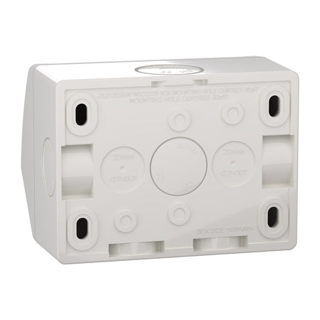 Clipsal Weathershield 15A Double Weatherproof Power Point IP54 | Chemical Resistant Grey | WSC227/2/15-RG