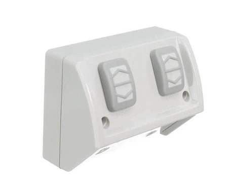 Clipsal Weathershield Flush Double Power Point 10A IP54 | Chemical Resistant Grey | WSCF227/2-RG