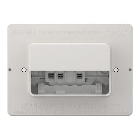 Clipsal Weathershield Flush Double Power Point 10A IP54 | Chemical Resistant Grey | WSCF227/2-RG