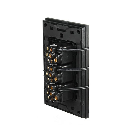 Clipsal Saturn Zen 3 Gang Pushbutton LED Switch 250V 16AX/20A | Zen Black | Z4063PBL-ZB