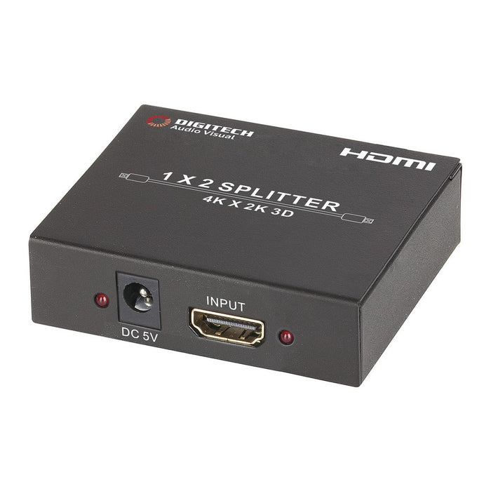 Digitech 2-Way HDMI Splitter, 1 Input 2 Outputs, 4K UHD 30Hz | Black | AC1710