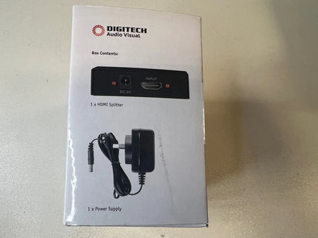 Digitech 2-Way HDMI Splitter, 1 Input 2 Outputs, 4K UHD 30Hz | Black | AC1710