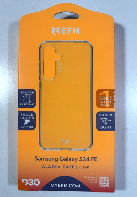 EFM Alaska D3O BIO Case for Samsung Galaxy S24 FE | Clear | EFCALSG294CLE