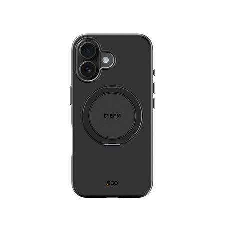 EFM Alta D3O Bio Black case EFCTAAE610BLA fitted to iPhone 16 Plus, rear view