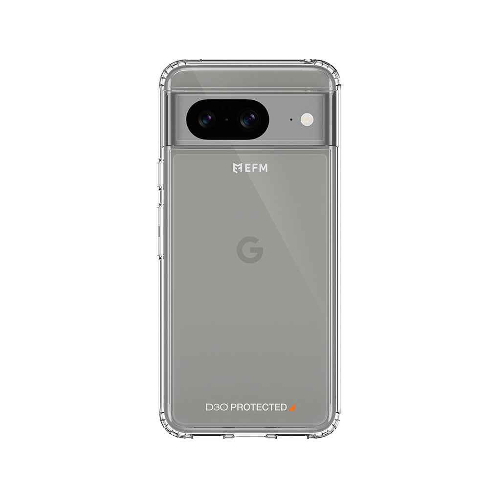 EFM Alta D3O Bio case for Google Pixel 8 in clear, rear view