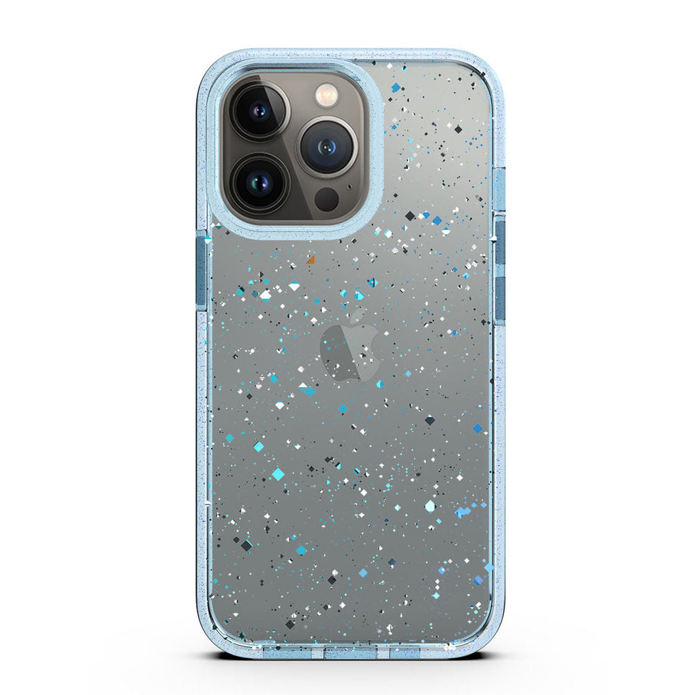 EFM Bio+ Pau case on iPhone 13 Pro Max, rear view with blue shell detail
