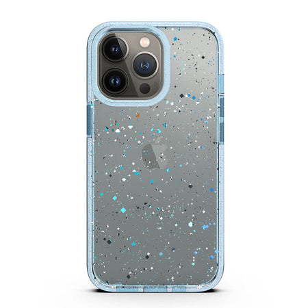 EFM Bio+ Pau case on iPhone 13 Pro Max, rear view with blue shell detail
