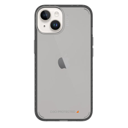 EFM Bio+ D3O Bio Smoke Black case on iPhone 14 Plus, rear view