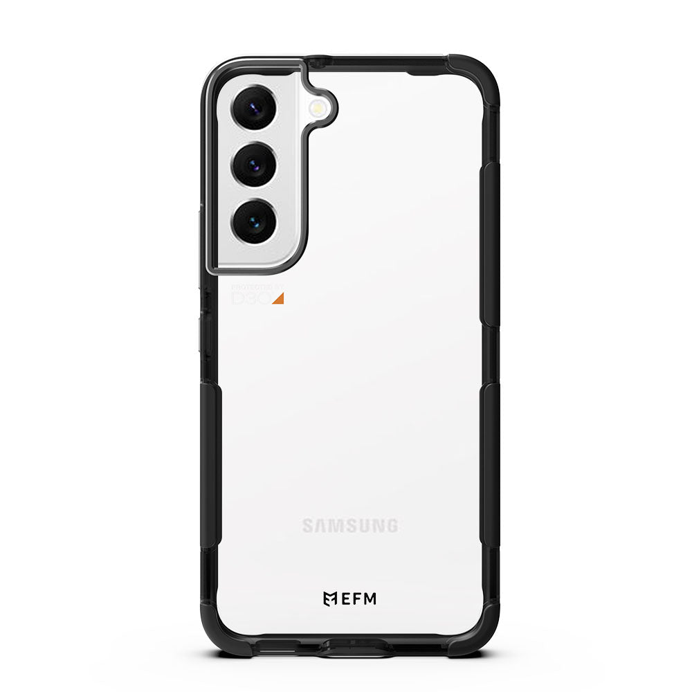 EFM Cayman Carbon case fitted to a Samsung Galaxy S22 Plus, rear view