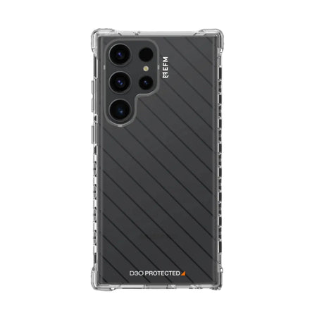 EFM Dakar Crystal Clear case fitted to a Samsung Galaxy S23 Ultra, rear view