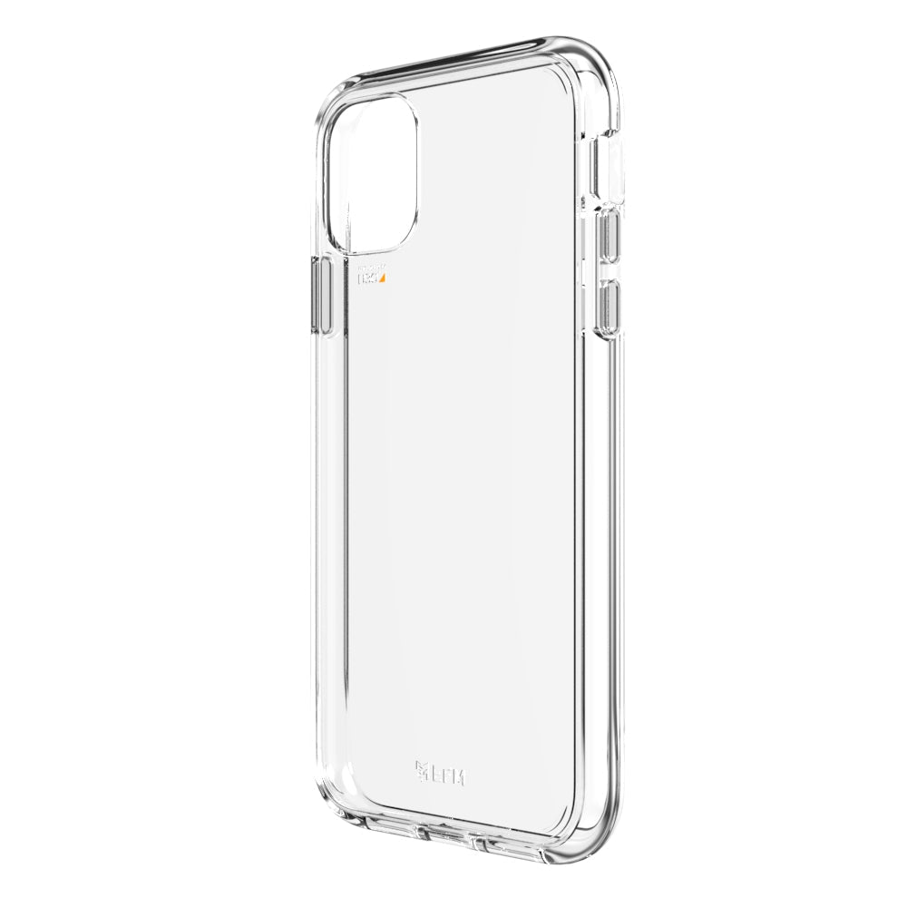 EFM Aspen D3O Crystalex case for iPhone 11 Pro, Clear, EFCDUAE170CLE - Angled rear view