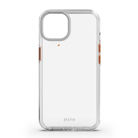 EFM Aspen D3O Crystalex case in Clear for iPhone 13 mini and iPhone 12 mini, case rear view — EFCDUAE191CLE