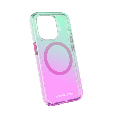 EFM Aspen EFCDUAE606GLP Glitter Pearl case for iPhone 15 Pro, angled rear view