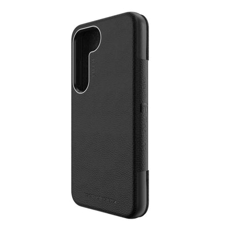 EFM Monaco ELeather D3O Wallet Case for Samsung Galaxy S23+ | Black/Space Grey | EFCFLAE283BLA