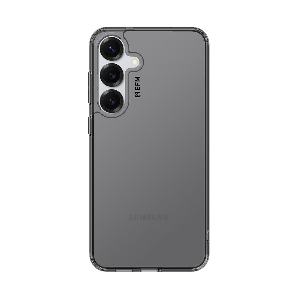 EFM Zurich case for Samsung Galaxy S25+ in Smoke/Black, fitted rear view
