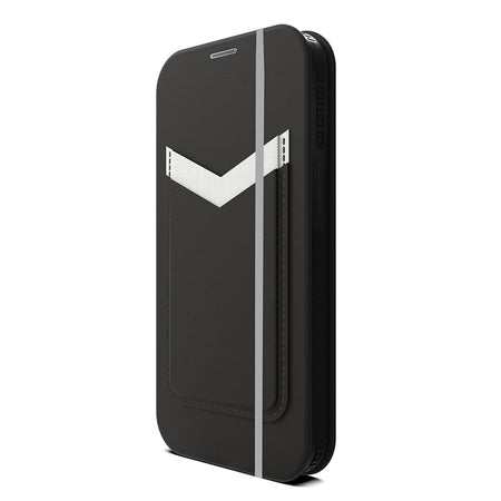 EFM Miami Leather Wallet Case Armour with D3O for iPhone 13 Pro Max | Smoke Black | EFCMIAE193SMB