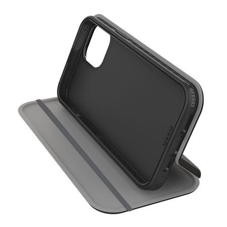 EFM Miami Leather Wallet Case Armour with D3O for iPhone 13 Pro Max | Smoke Black | EFCMIAE193SMB