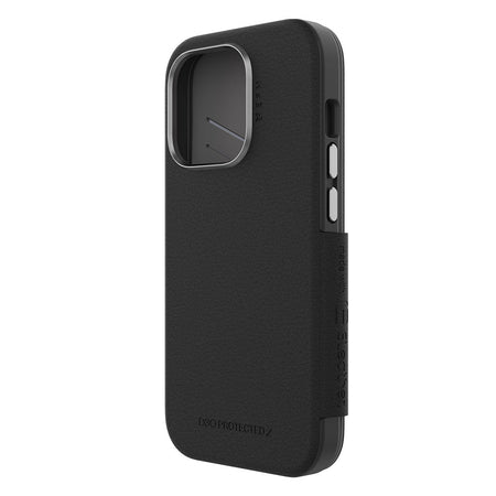 EFM Monaco ELeather MagSafe Case with Wallet for iPhone 14 Plus | Black / Space Grey | EFCFLAE197BLA