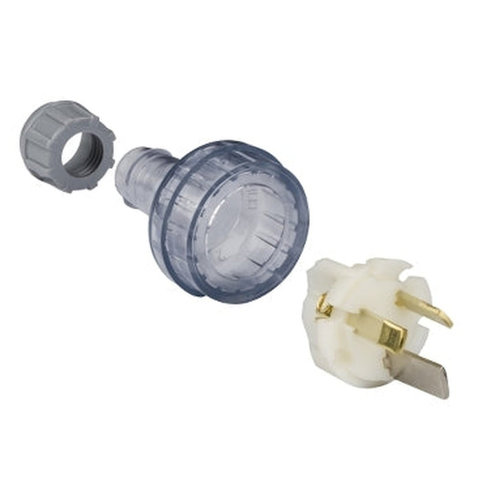 Clipsal Standard Series Plug Flexible, Straight, 3 PIN, 15A, 250V, Heavy Duty | Transparent | 439S15HD-TR