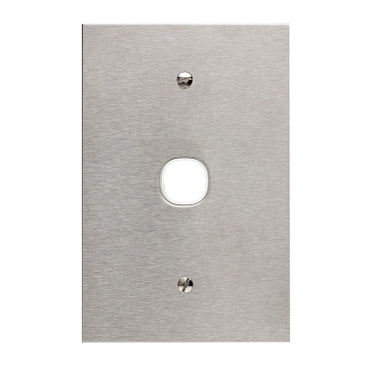 Clipsal Metal Plate Series Switch Grid Plate and Cover 1 Gang, BSL Style, Less Mechanism, Over Size | White Electric | BSL31VH-WE
