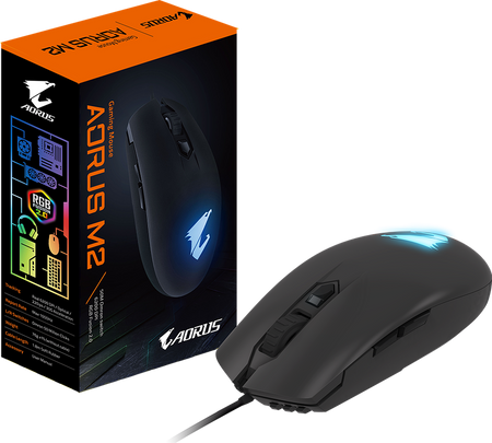 Gigabyte AORUS M2 Wired Gaming Mouse | Matte Black | GM-AORUS M2