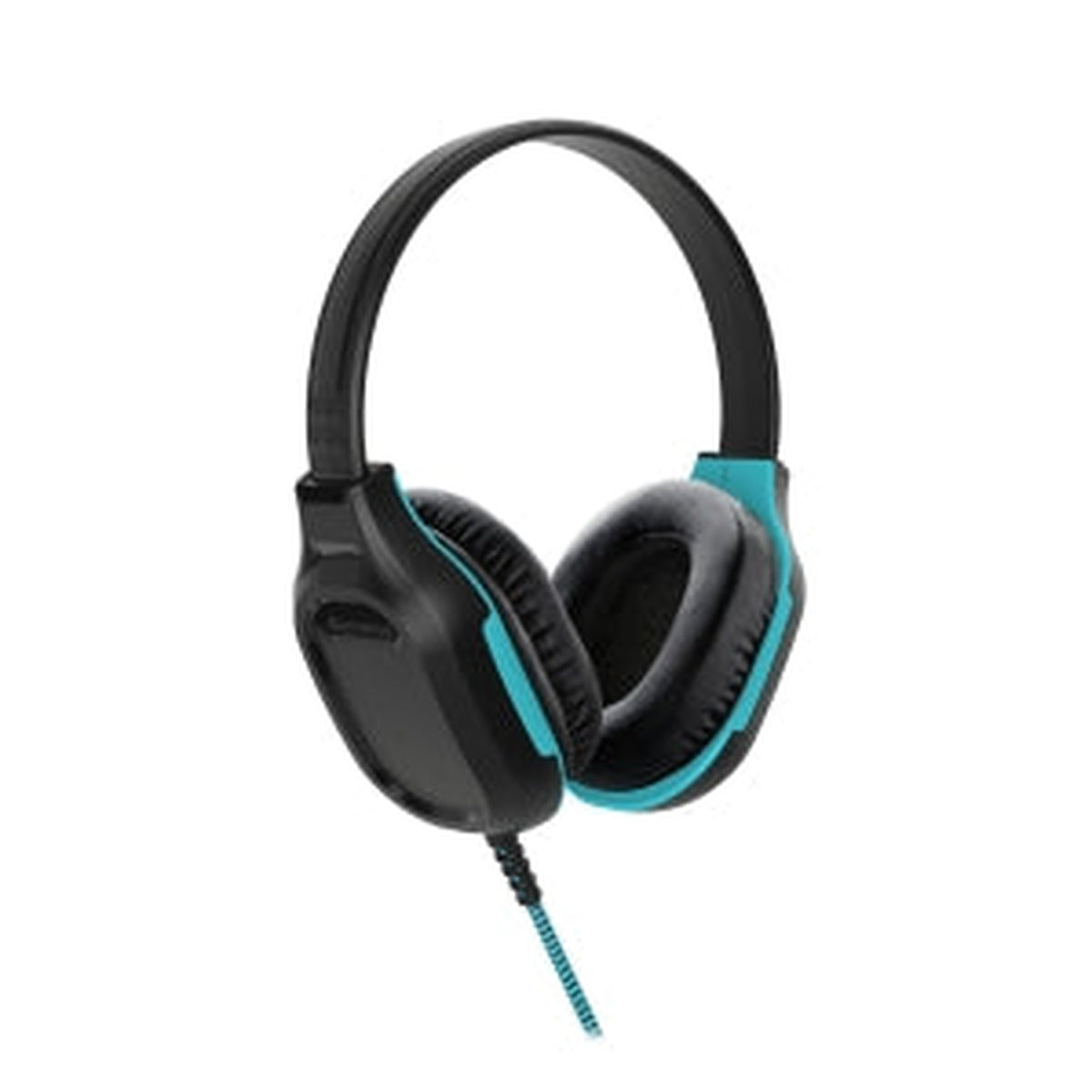 Gumdrop DropTech USB-C headphones 01H026 in black and blue, without microphone