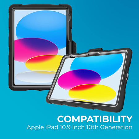 Gumdrop Hideaway Rugged iPad 10th Gen / A16 Case with Stand | Black | 03A011